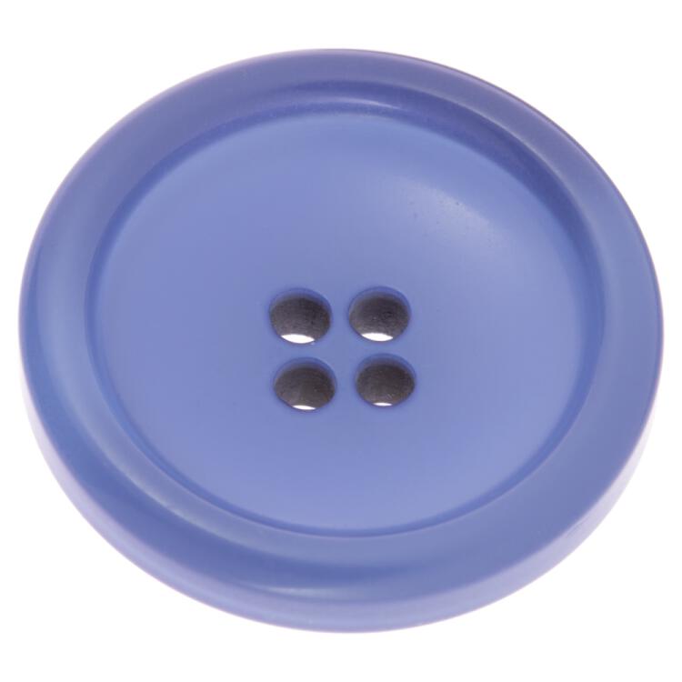 Moderner Kunststoffknopf mit 3D-Effekt in Blau