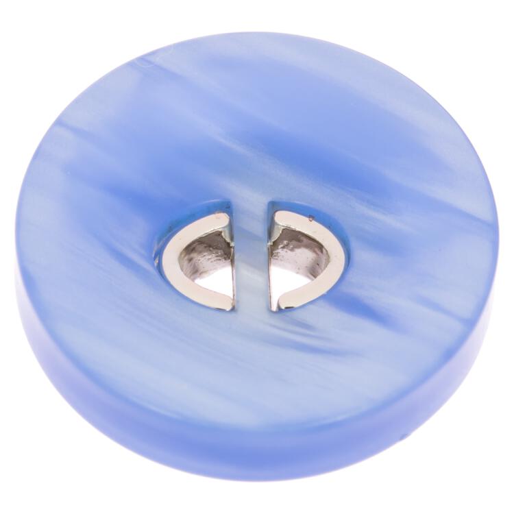 Designer Knopf aus Kunststoff in Perlmuttoptik Himmelblau 23mm