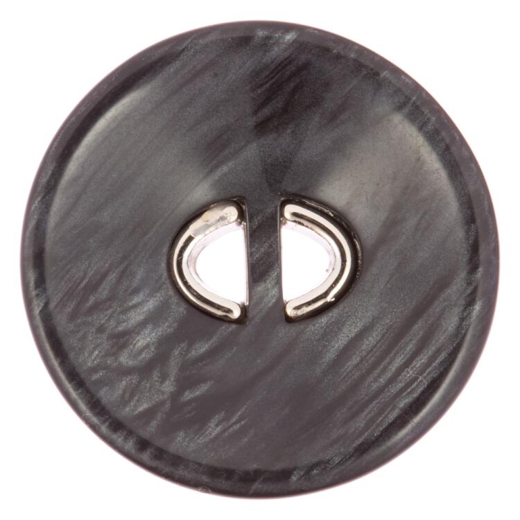 Designer Knopf aus Kunststoff in Perlmuttoptik Grau 15mm