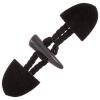Dufflecoat Verschluss in Wildlederoptik schwarz mit Kunststoffknebel
