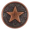 Kunststoffknopf in Kupfer mit Stern-Motiv