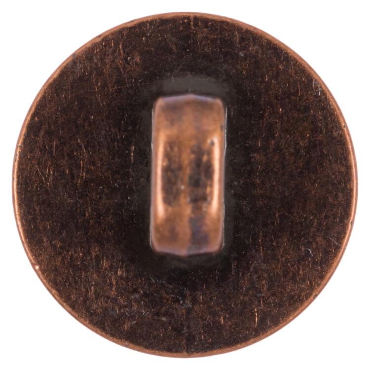 Kunststoffknopf in Kupfer mit Stern-Motiv 12mm