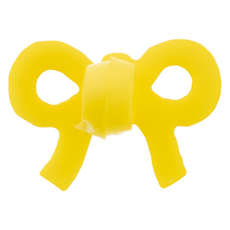 Kinderknopf - winziges Schleifchen in Gelb