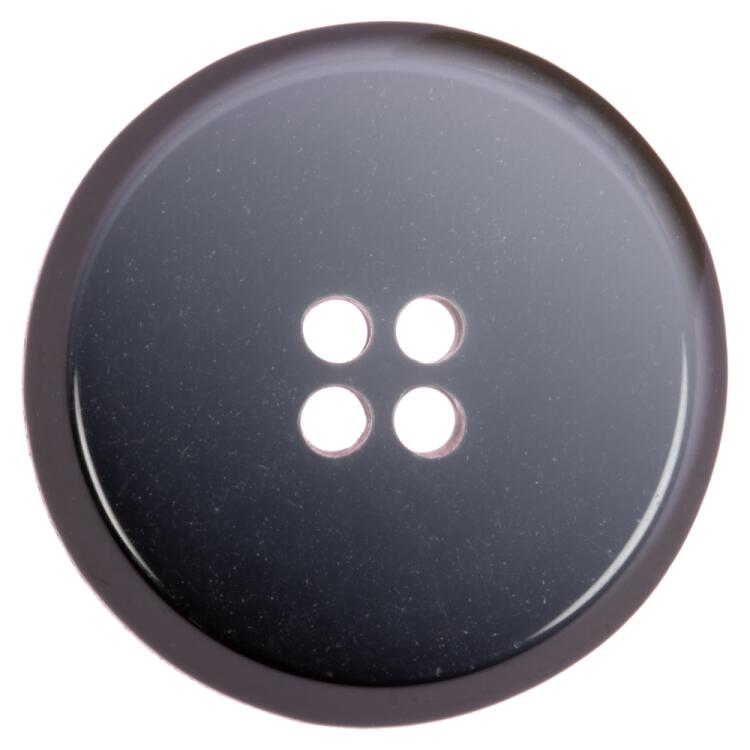 Designer Kunststoffknopf mit Farbverlauf grau-schwarz 28mm