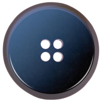 Designer Kunststoffknopf mit Farbverlauf blau-schwarz