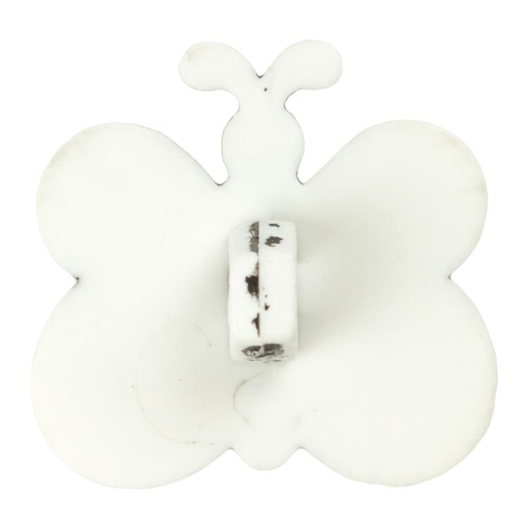 Lustiger Schmetterling in Weiß 18mm