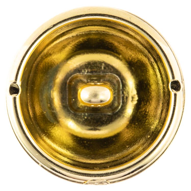Kunststoffknopf in Halbkugelform in Gold metallisiert, extra leicht 15mm