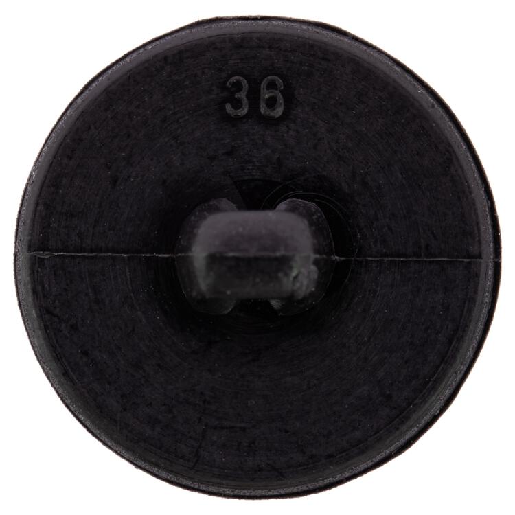 Smoking-Knopf aus Kunststoff mit samtähnlicher Spezialoberfläche in Schwarz matt