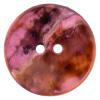 Perlmuttknopf rosa gefärbt mit geometrischem Lasermotiv
