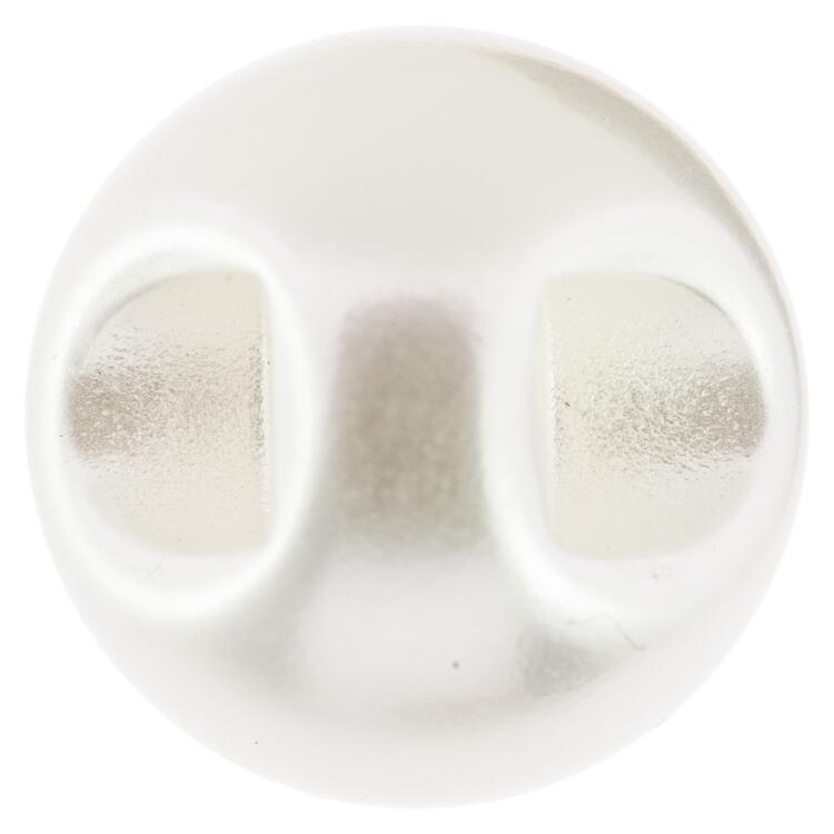 Kunststoffknopf "Perle" in Perlmuttweiß glänzend 8mm
