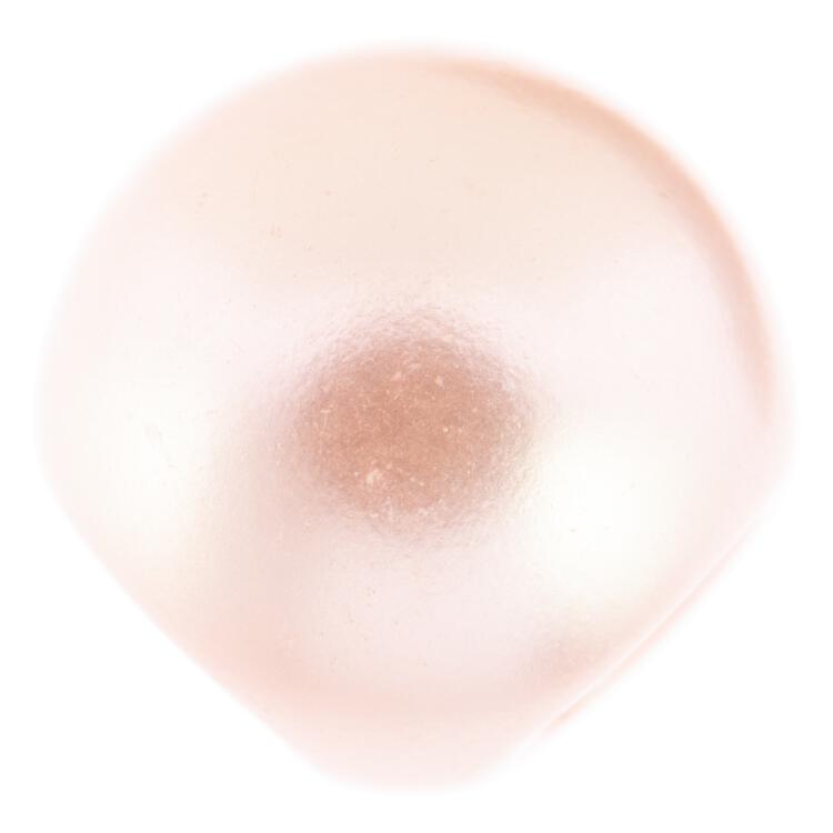 Kunststoffknopf Perle in Perlmuttrosa glänzend