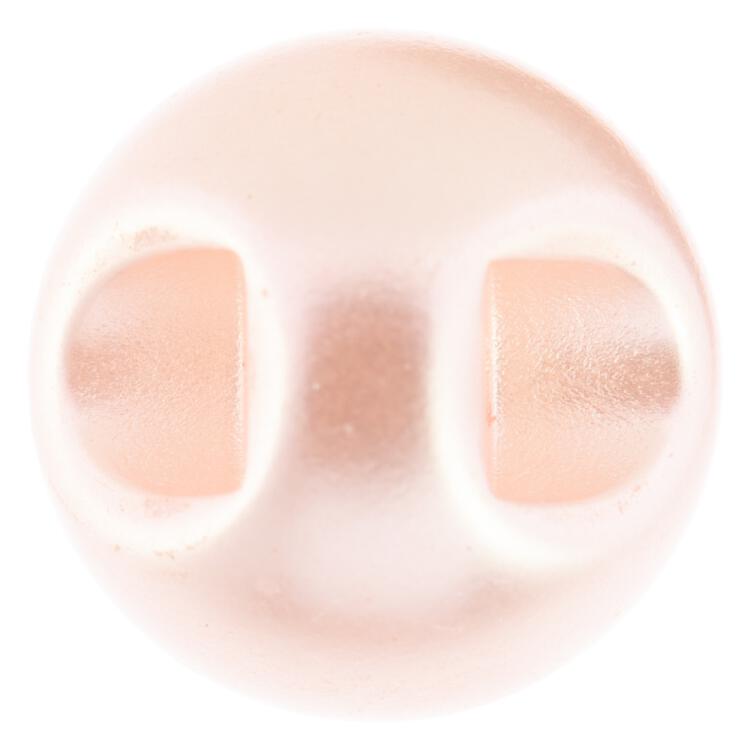 Kunststoffknopf "Perle" in Perlmuttrosa glänzend