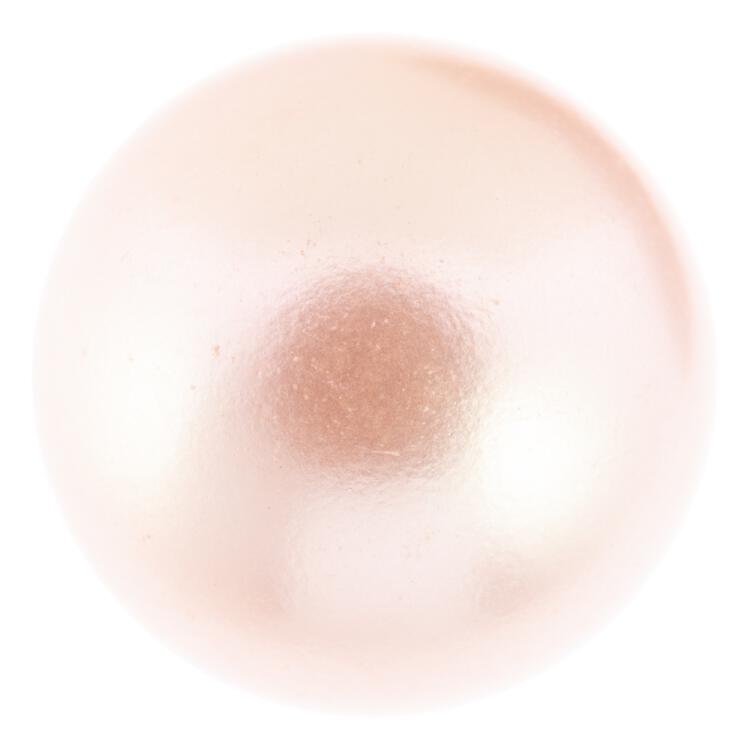 Kunststoffknopf "Perle" in Perlmuttrosa glänzend 11mm