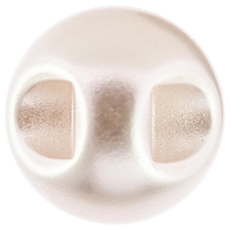 Kunststoffknopf Perle in Perlmuttgrau glänzend