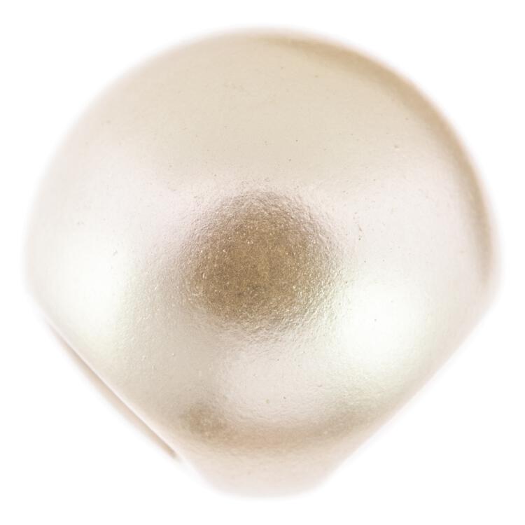 Kunststoffknopf "Perle" Farbe Elfenbein glänzend