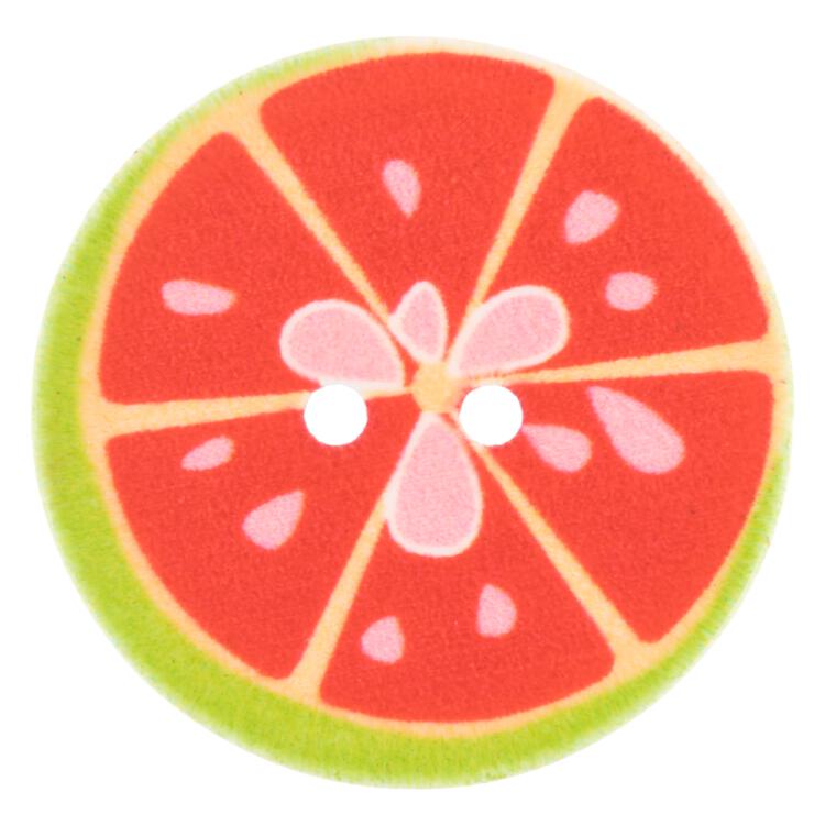 Kinderknopf - Grapefruit in Rot 23mm