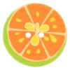Kinderknopf - Grapefruit in Orange