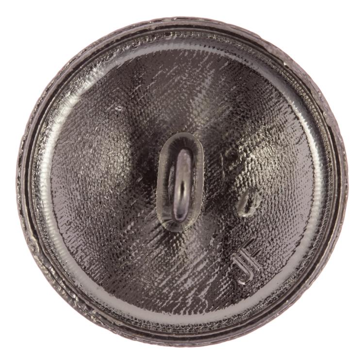 Metallknopf mit Doppelrand in Anthrazitgrau 10mm