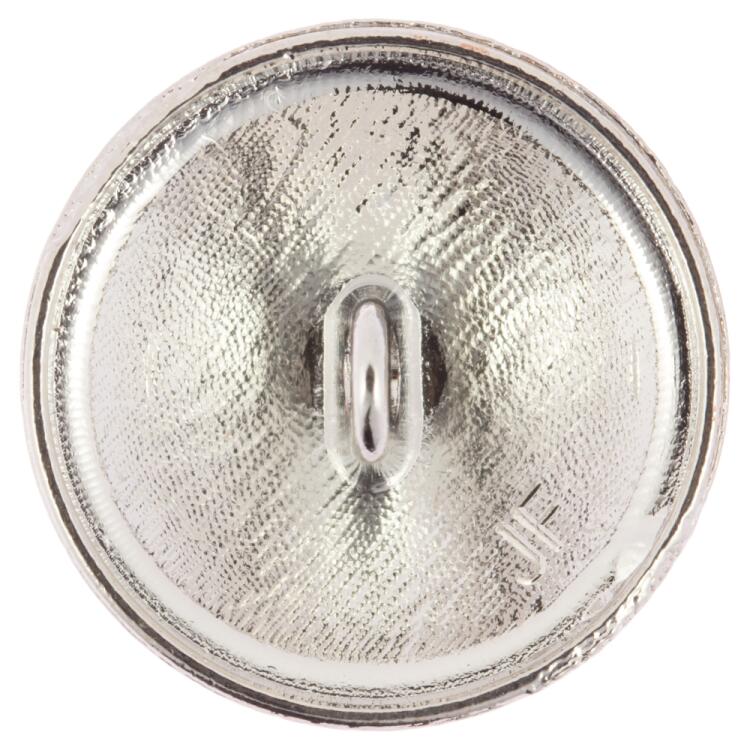 Metallknopf mit Doppelrand in Silber 10mm