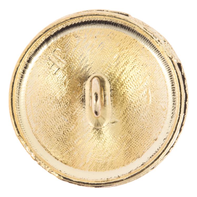 Metallknopf mit Doppelrand in Gold 10mm