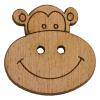 Kinderknopf - lustiger Affenkopf aus echtem Holz