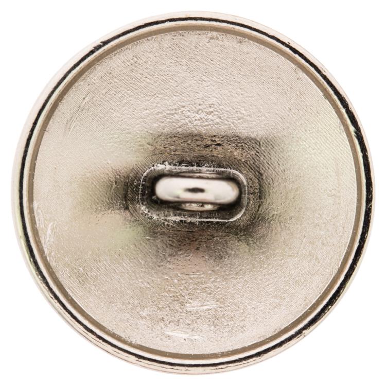 Metallknopf in Silber mit Ankermotiv 15mm