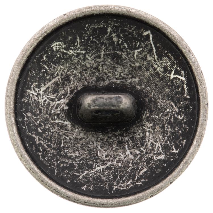 Metallknopf in Altsilber mit Ankermotiv 15mm
