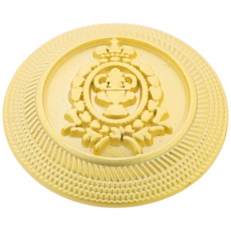 Metallknopf in Gold matt mit Wappenmotiv