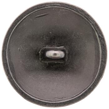 Wappenknopf aus Metall in Altsilber, mittig schwarz emailliert