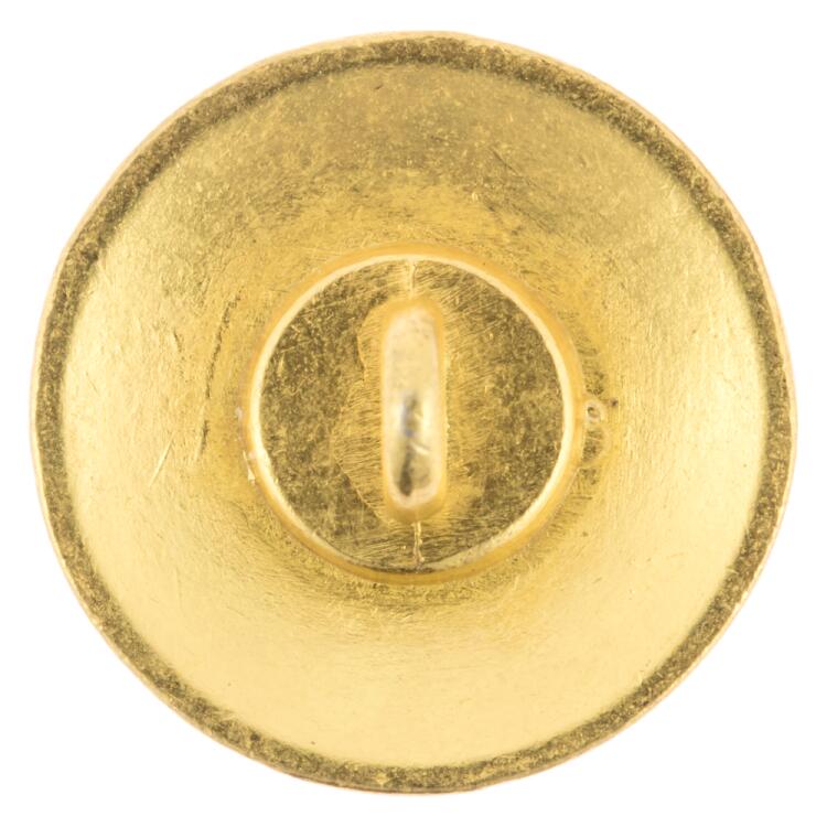 Wappenknopf aus Metall in Gold leicht gebürstet 18mm