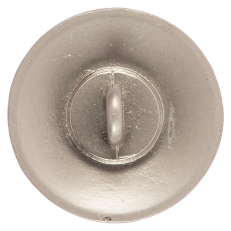 Wappenknopf aus Metall in Silber matt 18mm