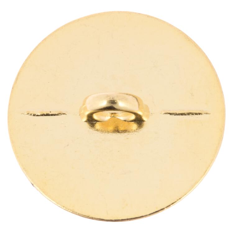Maritimer Metallknopf in Schwarz-Gold  mit Anker-Motiv 20mm