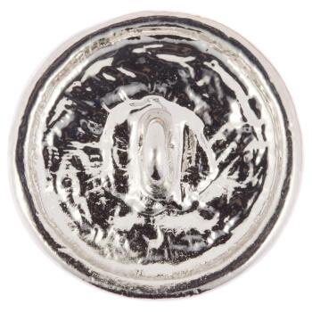 Metallknopf in Silber mit Karomuster, überzogen mit transparenter Emaille in Weinrot