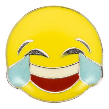 Smiley-Knopf (Emoji/Emoticon) - Gesicht mit Freudentränen...