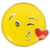 Smiley-Knopf (Emoji/Emoticon) - Gesicht sendet einen Kuss - flirty