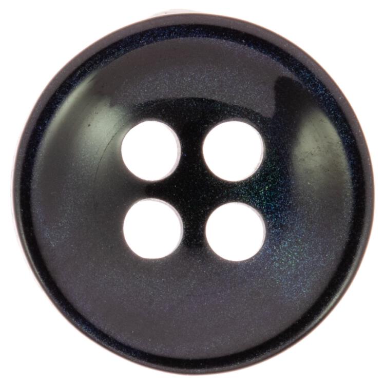 Hemdenknopf aus hochwertigem Kunststoff in Perlmuttoptik Marineblau 9mm