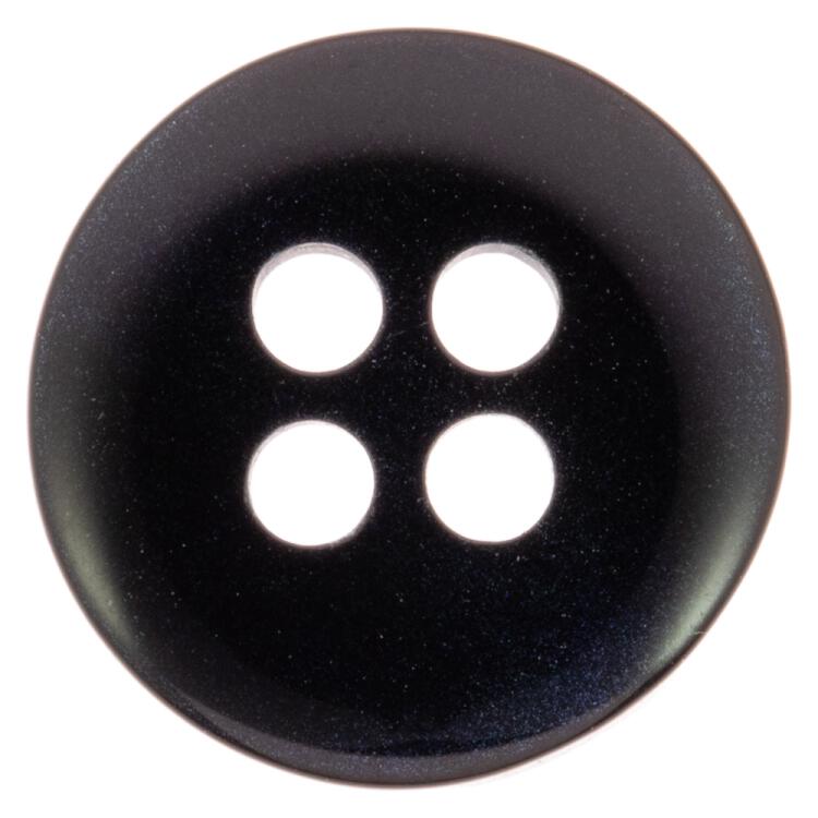 Hemdenknopf aus hochwertigem Kunststoff in Perlmuttoptik Marineblau 9mm