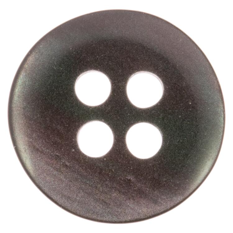Hemdenknopf aus hochwertigem Kunststoff in Perlmuttoptik Grau 9mm