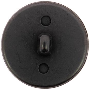Edler Wappenknopf - schwarze Metallfassung mit Kunststoffeinlage in Schwarz