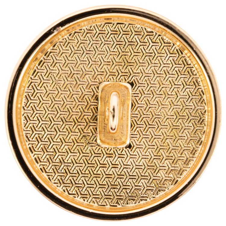 Uniformknopf aus Metall in Gold glänzend